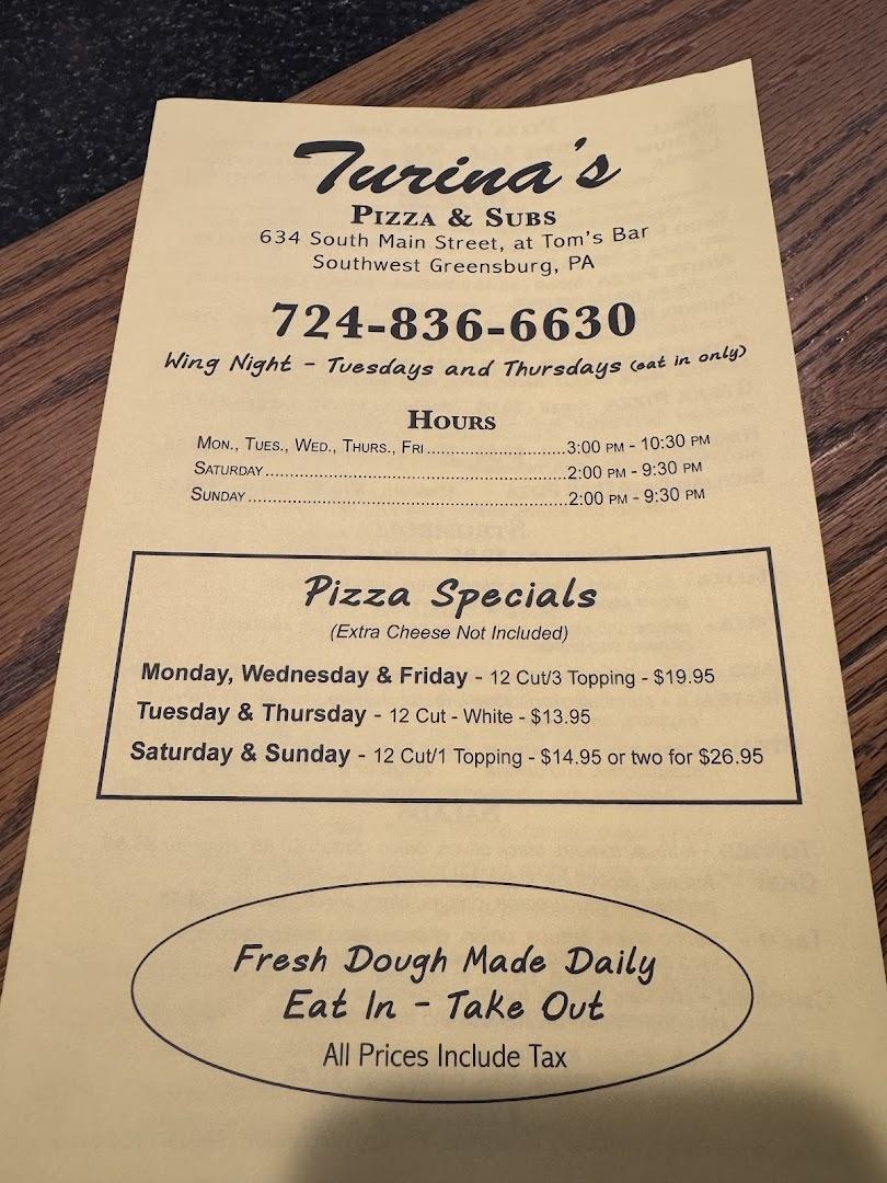 Turina's Pizza & Subs